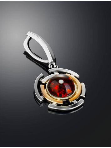 Gold Plated Silver Amber Pendant The Lumiere, image , picture 2