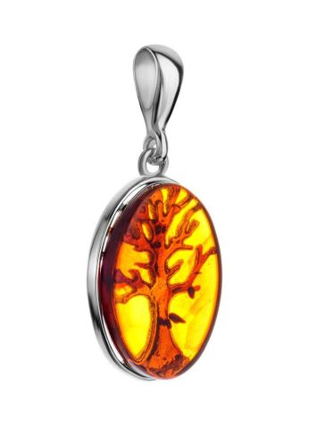 Talisman Silver Pendant With Amber The Tree Of Life, image , picture 4