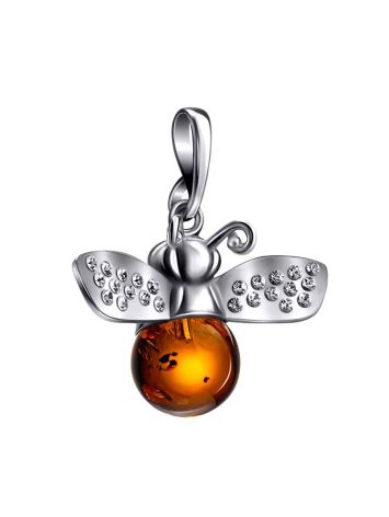 Sterling Silver Pendant With Cognac Amber The April, image , picture 4