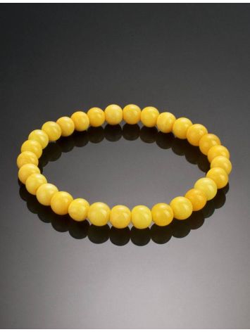 Amber Ball Beaded Elastic Bracelet, image , picture 2