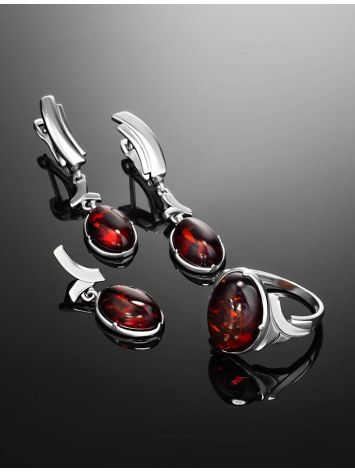 Cherry Amber Silver Pendant The Lumiere, image , picture 5
