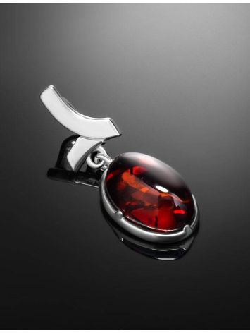 Cherry Amber Silver Pendant The Lumiere, image , picture 2