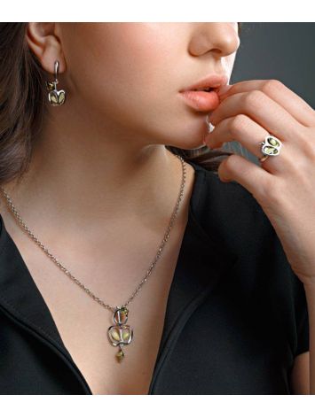 Sweet Amber Apple Pendant In Sterling Silver The Confiture, image , picture 4