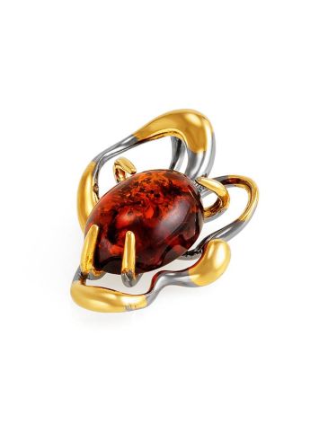 Gold-Plated Pendant With Cognac Amber The Pompadour, image , picture 3