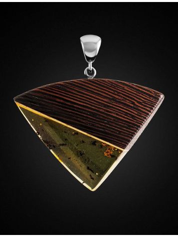 Handmade Wenge Wood Pendant With Lemon Amber The Indonesia, image , picture 3