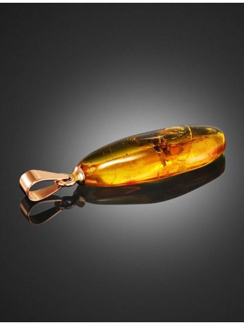 Amber Pendant With Inclusions In Gold The Clio, image , picture 4