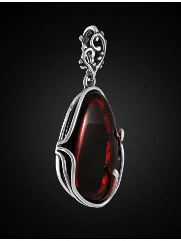Cherry Amber Pendant In Sterling Silver The Toscana, image , picture 3