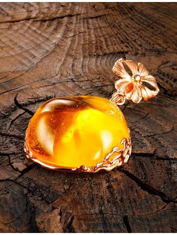Bold Lemon Amber Pendant In Gold-Plated Silver The Cascade, image , picture 3
