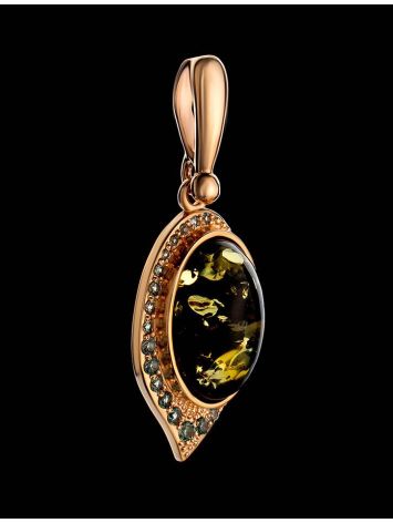 Amber Pendant In Gold With Crystals The Raphael, image , picture 2