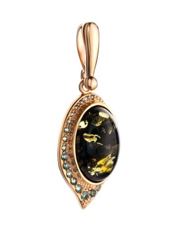 Amber Pendant In Gold With Crystals The Raphael, image , picture 3