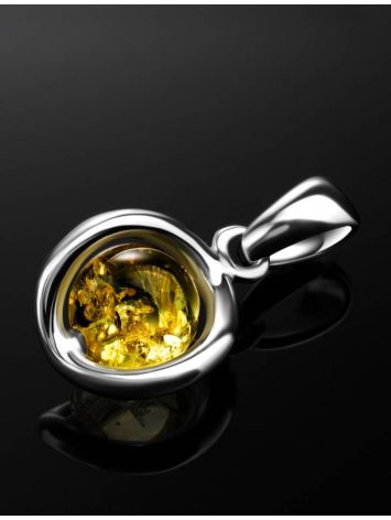 Lemon Amber Pendant In Sterling Silver The Flamenco, image , picture 2