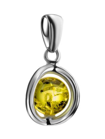 Lemon Amber Pendant In Sterling Silver The Flamenco, image , picture 3