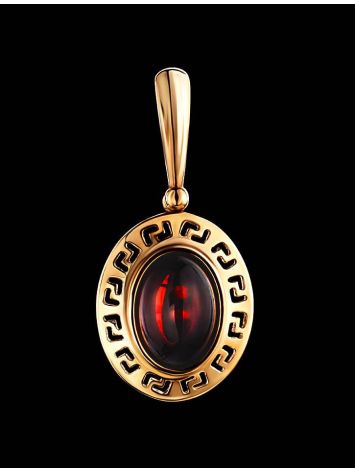 Gold-Plated Pendant With Cherry Amber The Ellas, image , picture 2