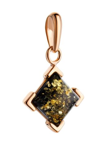 Gold-Plated Pendant With Green Amber The Artemis, image , picture 3