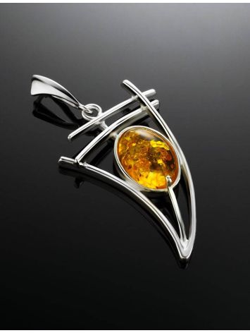 Lemon Amber Pendant In Sterling Silver The Sail, image , picture 2