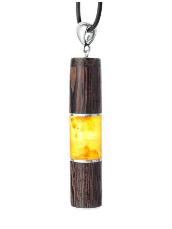 Handmade Wooden Bar Pendant With Lemon Amber The Indonesia, image , picture 3