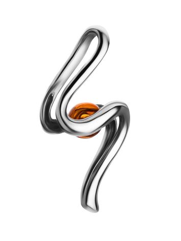Cognac Amber Pendant In Sterling Silver The Leia, image , picture 3