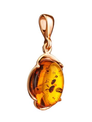 Fabulous Gold-Plated Pendant With Cognac Amber The Lyon, image , picture 4