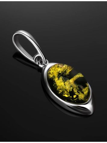 Cute Green Amber Pendant In Sterling Silver The Amaranth, image , picture 2