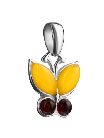 Multicolor Amber Butterfly Pendant The April, image , picture 3