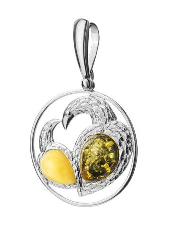 Fabulous Amber Pendant In Sterling Silver The Eagles Collection​, image , picture 4