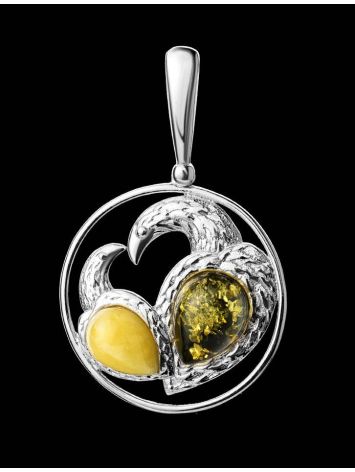 Fabulous Amber Pendant In Sterling Silver The Eagles Collection​, image , picture 3