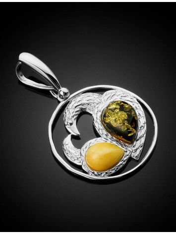Fabulous Amber Pendant In Sterling Silver The Eagles Collection​, image , picture 2