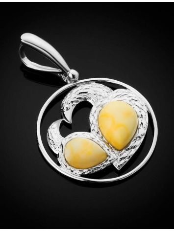 Fabulous Honey Amber Pendant In Sterling Silver The Eagles, image , picture 2