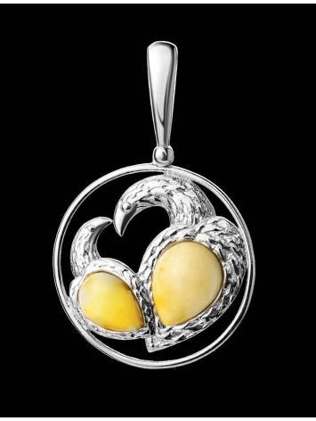 Fabulous Honey Amber Pendant In Sterling Silver The Eagles, image , picture 4