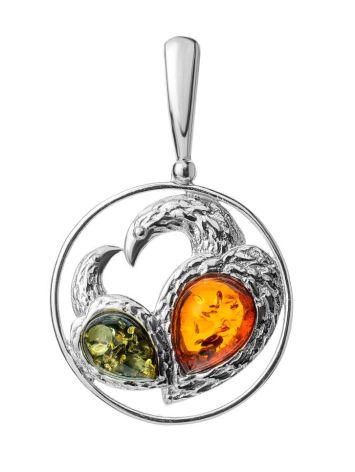 Fabulous Amber Pendant In Sterling Silver The Eagles Collection​, image , picture 3
