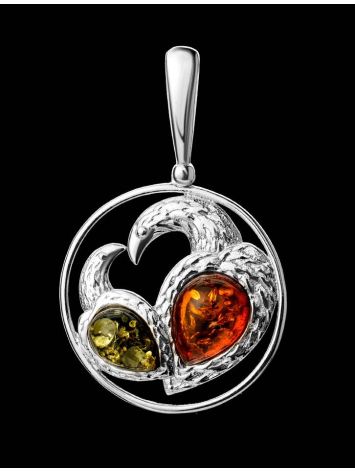 Fabulous Amber Pendant In Sterling Silver The Eagles Collection​, image , picture 2