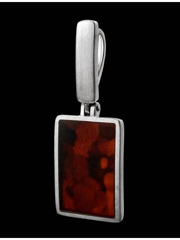 Square Amber Pendant In Sterling Silver The London, image , picture 4