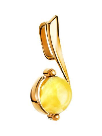 Amber Pendant In Gold-Plated Silver The Sphere, image , picture 3