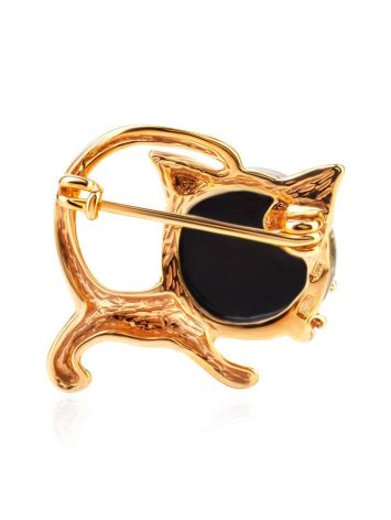 Amber Kitty Brooch In Gold Plated Silver The Fairytale, image , picture 3