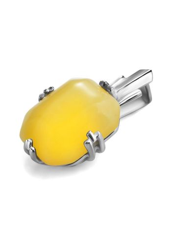 Faceted Amber Pendant In Sterling Silver The Jazz, image , picture 3