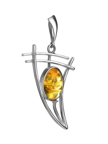 Lemon Amber Pendant In Sterling Silver The Sail, image , picture 3
