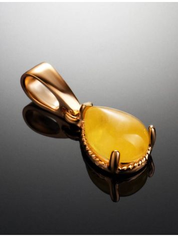 Honey Amber Pendant In Gold-Plated Silver The Twinkle, image , picture 2