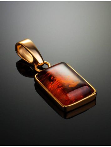 Gold-Plated Pendant With Cognac Amber The Copenhagen, image , picture 2