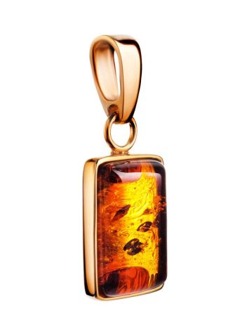 Gold-Plated Pendant With Cognac Amber The Copenhagen, image , picture 3