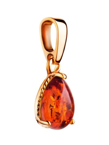 Gold-Plated Pendant With Cognac Amber The Twinkle, image , picture 3