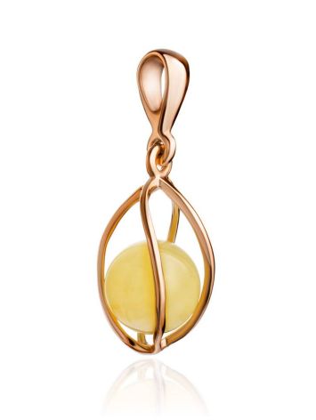 Gold-Plated Pendant With Honey Amber The Algeria, image , picture 3