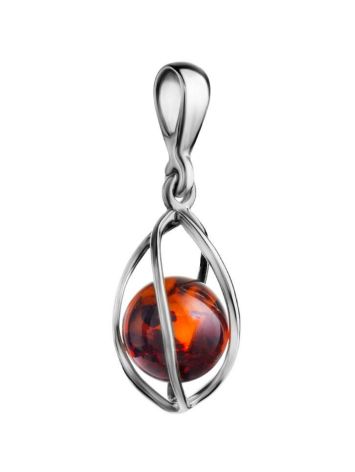 Twist Amber Pendant In Sterling Silver The Algeria, image , picture 3