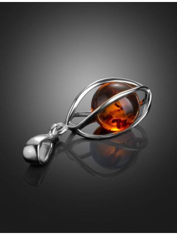 Twist Amber Pendant In Sterling Silver The Algeria, image , picture 2