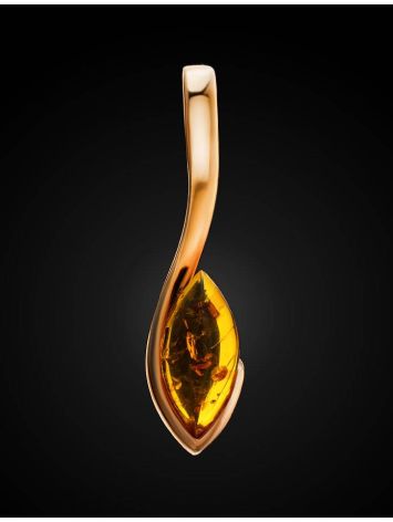 Chic Amber Pendant In Gold-Plated Silver The Adagio, image , picture 2