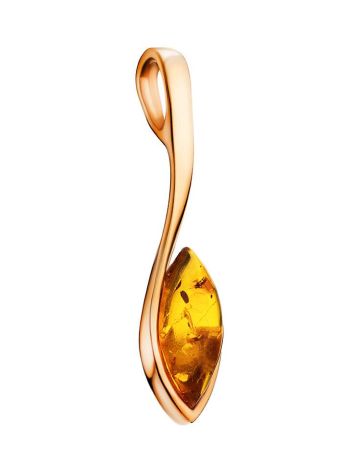 Chic Amber Pendant In Gold-Plated Silver The Adagio, image , picture 4