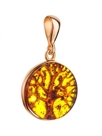 Amber Pendant In Gold-Plated Silver The Tree Of Life, image , picture 4