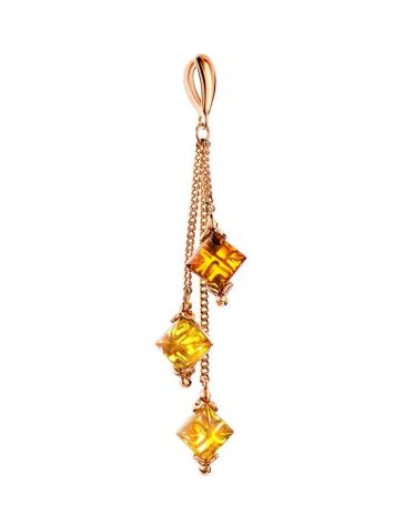 Gold-Plated Pendant With Multicolor Amber The Casablanca, image , picture 3