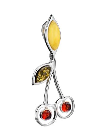 Delicious​ Multicolor Amber Cherry Pendant In Sterling Silver The Confiture, image , picture 4