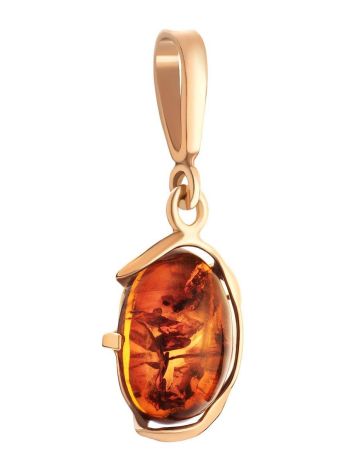 Oval Amber Pendant In Gold-Plated Silver The Vivaldi, image , picture 4