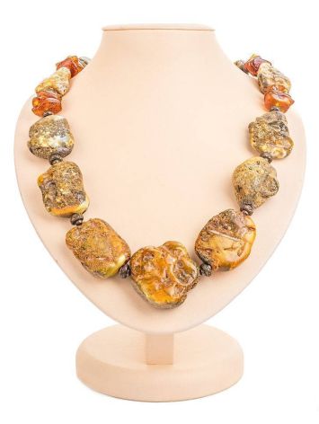Raw Amber Beaded Necklace The Indonesia, image 